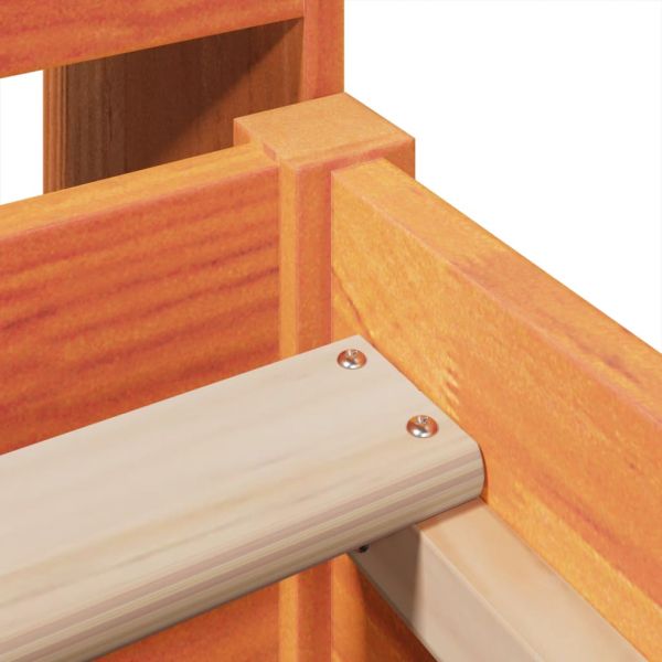 Рамка за легло без матрак, восъчнокафяв, 100x200 см, бор масив