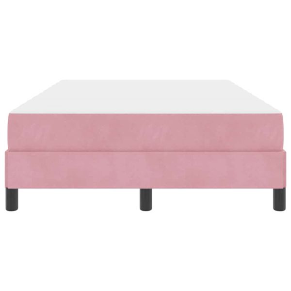 Легло с пружинирана основа с матрак Розово 120 x 210 см текстил