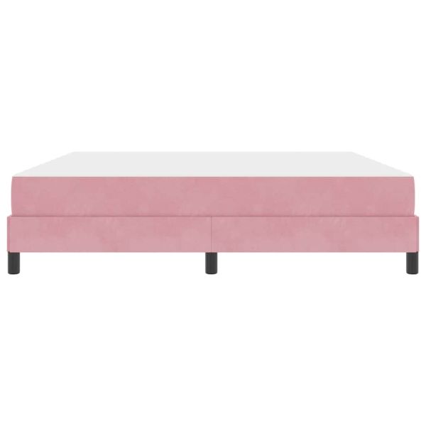 Легло с пружинирана основа с матрак Розово 180 x 210 cm текстил