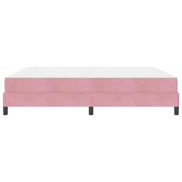 Легло с пружинирана основа с матрак Розово 180 x 210 cm текстил