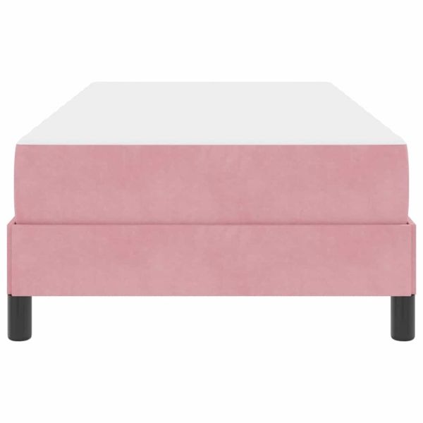 Легло с пружинирана основа с матрак Розово 80 x 220 cm текстил