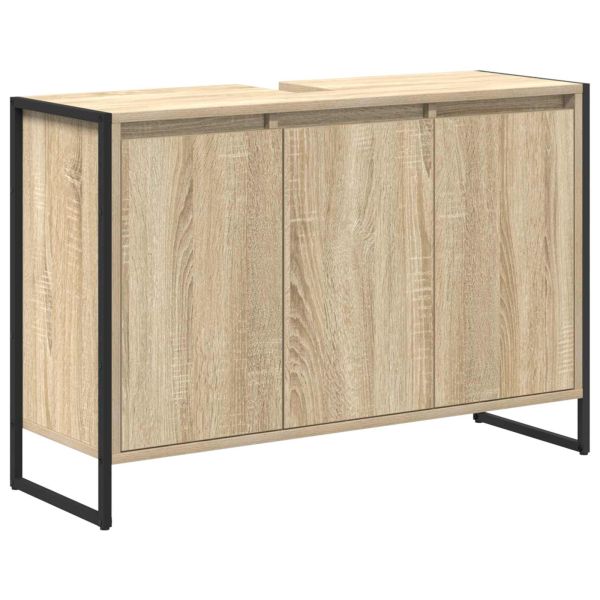 Комплект мебели за баня с чекмедже Сонома дъб Инженерно дърво