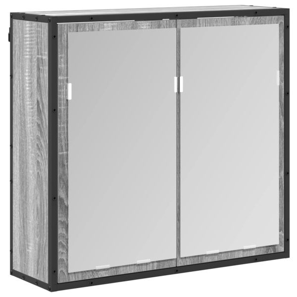 Комплект мебели за баня с чекмедже Сив Сонома Инженерно дърво