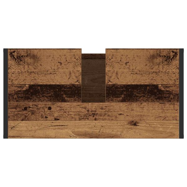 Комплект мебели за баня с чекмедже Старо дърво Инженерно дърво