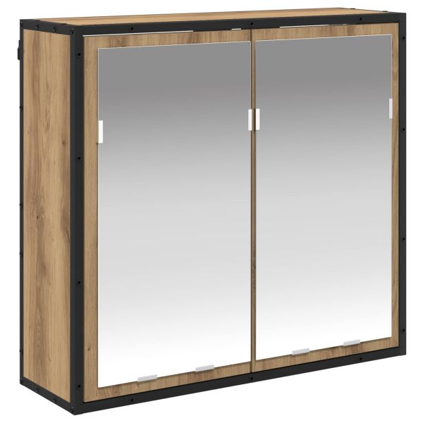 Комплект мебели за баня с чекмедже с рафт Дъб Инженерно дърво