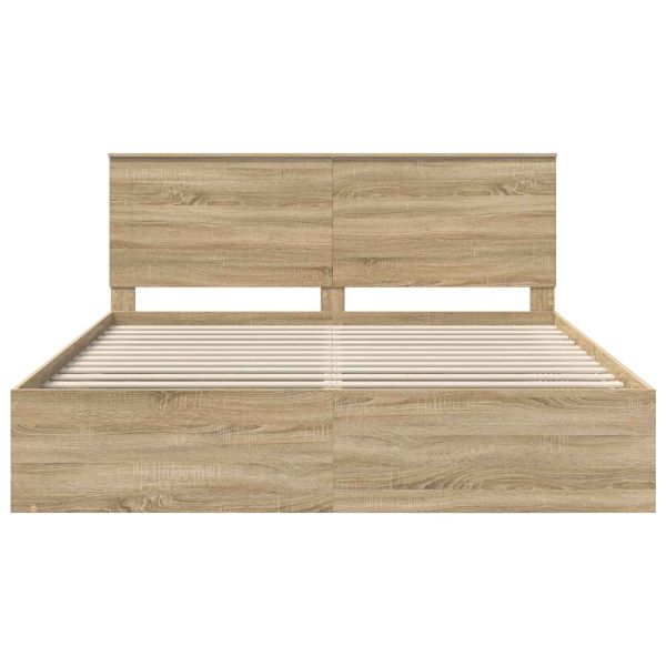 Рамка за легло Сонома 200 x 200 cm Солидно борово дърво