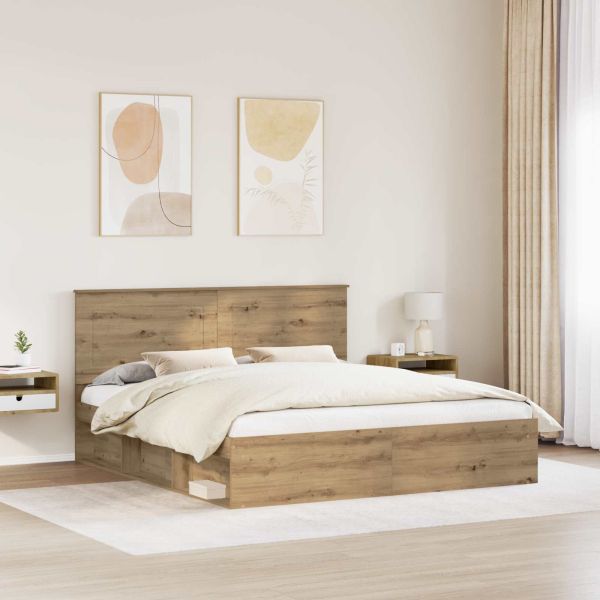 Рамка за легло Дъб Артизан 180 x 200 cm Солидно борово дърво