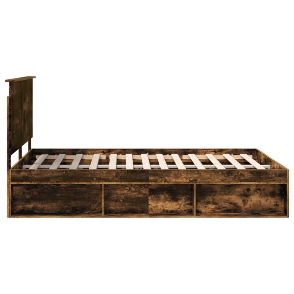 Рамка за легло Димян дъб 150 x 200 cm Солидно борово дърво