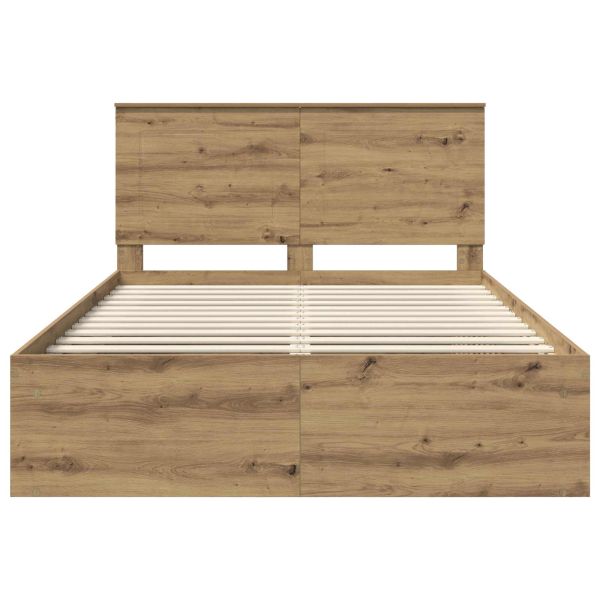 Рамка за легло Дъб Артизан 140 x 200 cm Солидно борово дърво