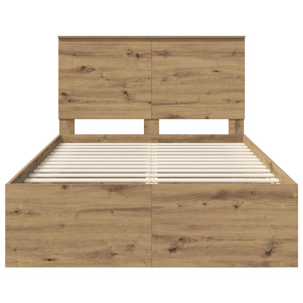 Рамка за легло Дъб Артизан 135 x 190 cm Солидно борово дърво
