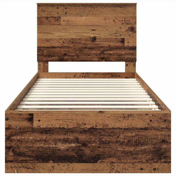 Рамка за легло Старо дърво 100 x 200 cm Солидно борово дърво