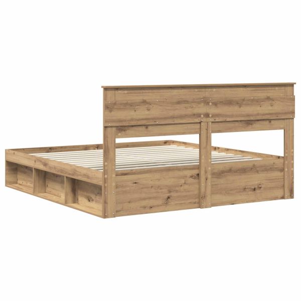 Рамка за легло Дъб Артизан 180 x 200 cm Солидно борово дърво