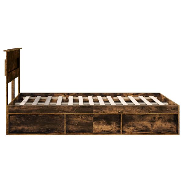 Рамка за легло Димян дъб 150 x 200 cm Солидно борово дърво