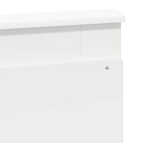 Рамка за легло с таблото Бяло 135 x 190 cm Солидно борово дърво