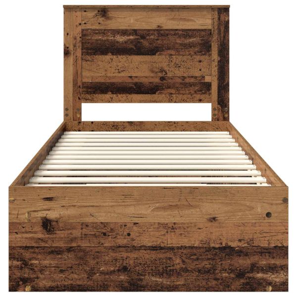 Рамка за легло Старо дърво 100 x 200 cm Солидно борово дърво