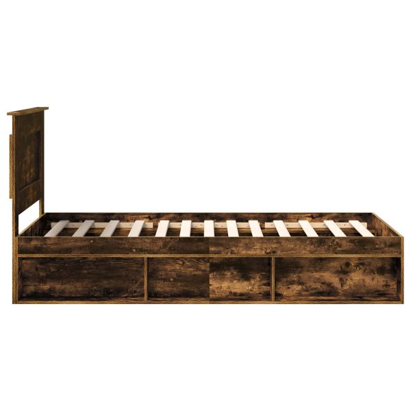 Рамка за легло Димян дъб 90 x 200 cm Солидно борово дърво