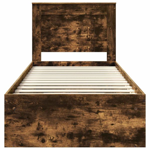 Рамка за легло Димян дъб 75 x 190 cm Солидно борово дърво