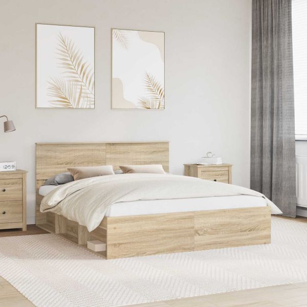 Рамка за легло Сонома 160 x 200 cm Солидно борово дърво