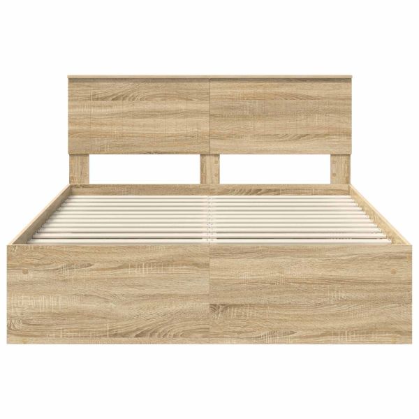 Рамка за легло Сонома 140 x 200 cm Солидно борово дърво