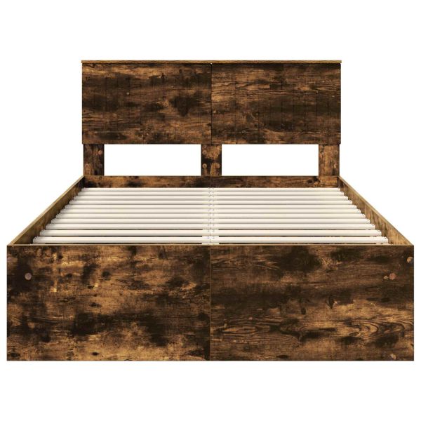 Рамка за легло Димян дъб 120 x 200 cm Солидно борово дърво