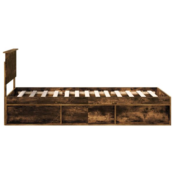 Рамка за легло Димян дъб 90 x 200 cm Солидно борово дърво