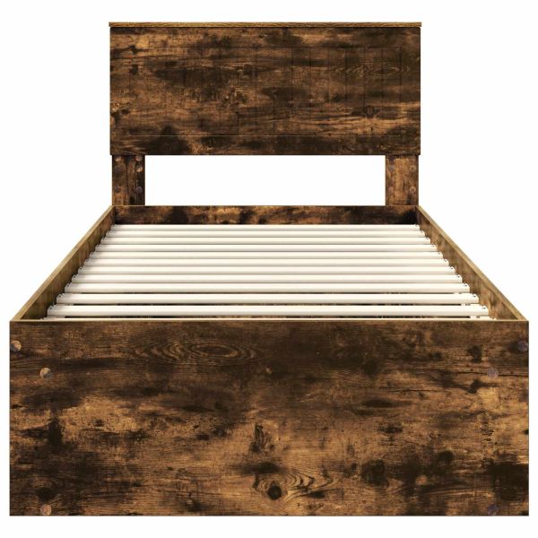 Рамка за легло Димян дъб 90 x 190 cm Солидно борово дърво