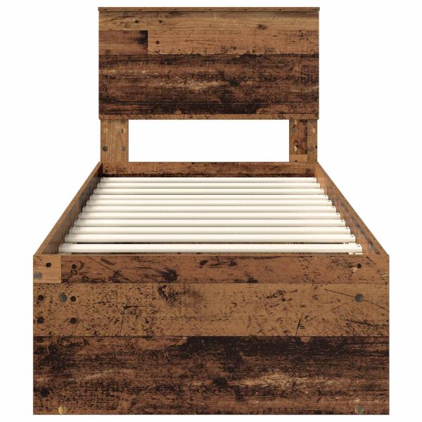 Рамка за легло Старо дърво 75 x 190 cm Солидно борово дърво
