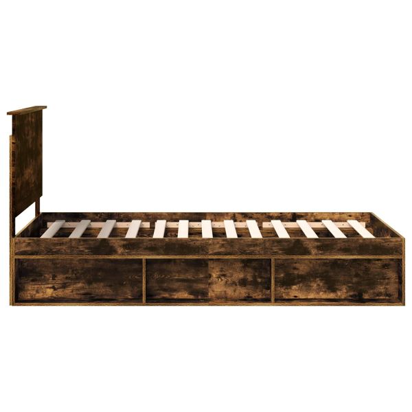 Рамка за легло Димян дъб 100 x 200 cm Солидно борово дърво