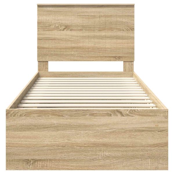 Рамка за легло Сонома 90 x 190 cm Солидно борово дърво