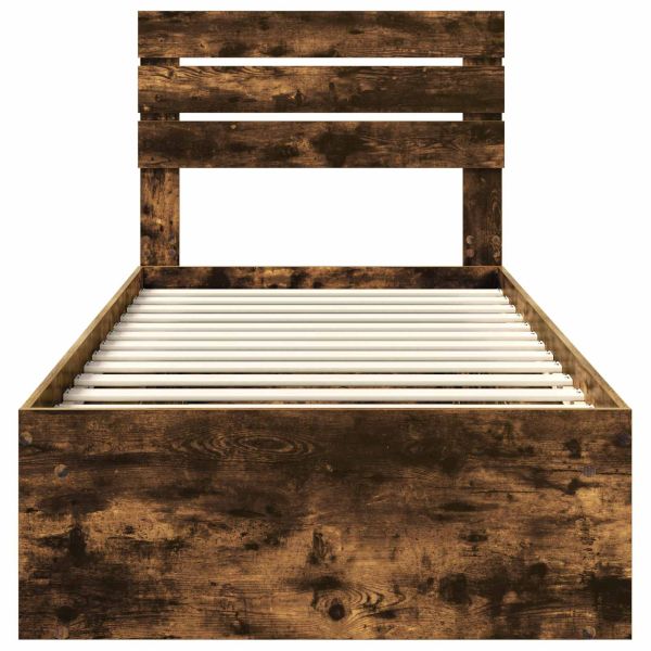 Рамка за легло Димян дъб 75 x 190 cm Солидно борово дърво
