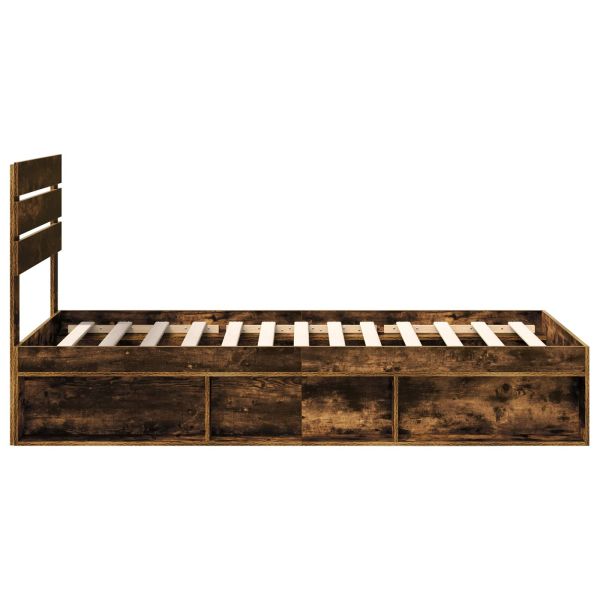 Рамка за легло Димян дъб 75 x 190 cm Солидно борово дърво