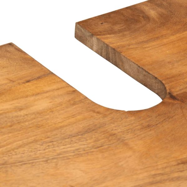 Комплект мебели за баня, 4 части, масивна мангова дървесина