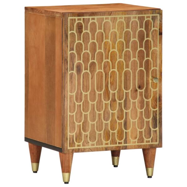 Комплект мебели за баня, 5 части, масивна мангова дървесина