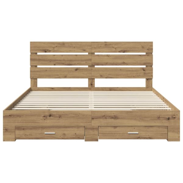 Рамка за легло с чекмедже Дъб 180 x 200 cm Инженерно дърво