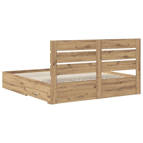 Рамка за легло с чекмедже Дъб 180 x 200 cm Инженерно дърво
