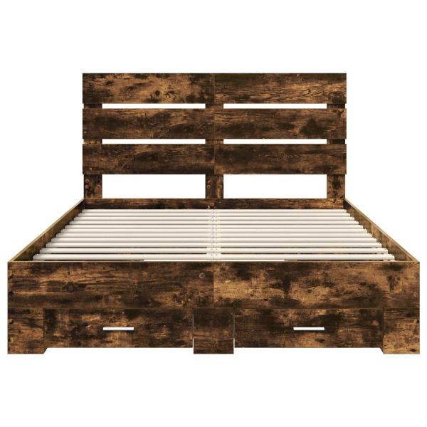 Рамка за легло с таблото Димян дъб 140 x 200 cm Инженерно дърво