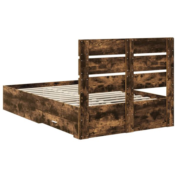 Рамка за легло с таблото Димян дъб 120 x 200 cm Инженерно дърво