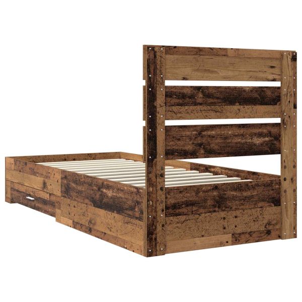 Рамка за легло Старо дърво 100 x 200 cm Инженерно дърво