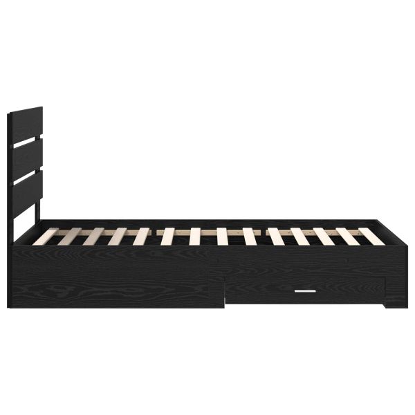 Рамка за легло с таблото Черния дъб 90 x 200 cm Инженерно дърво
