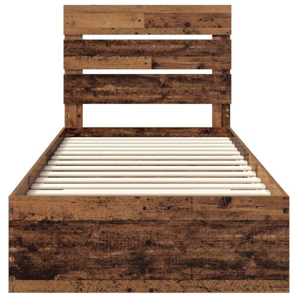Рамка за легло Старо дърво 90 x 200 cm Инженерно дърво