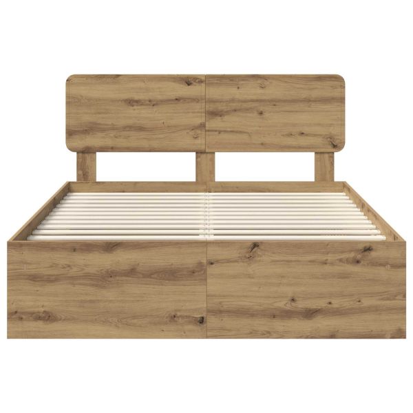 Рамка за легло Дъб Артизан 160 x 200 cm Солидно борово дърво