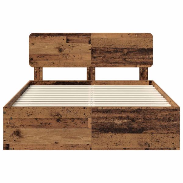 Рамка за легло Старо дърво 140 x 200 cm Солидно борово дърво