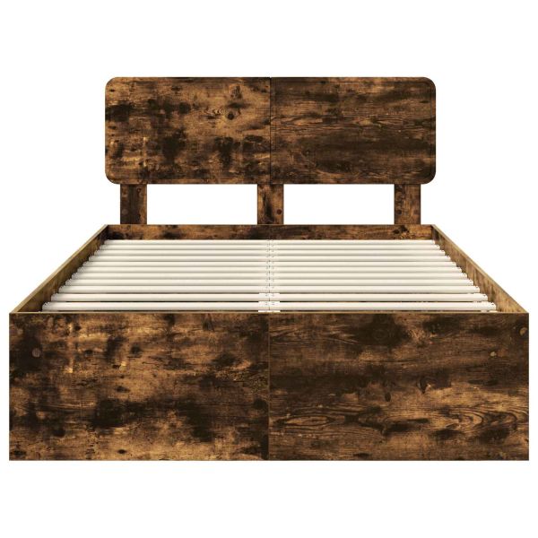 Рамка за легло Димян дъб 120 x 190 cm Солидно борово дърво