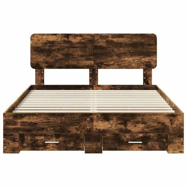 Рамка за легло с таблото Димян дъб 150 x 200 cm Инженерно дърво