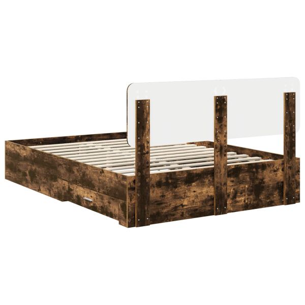 Рамка за легло с таблото Димян дъб 150 x 200 cm Инженерно дърво