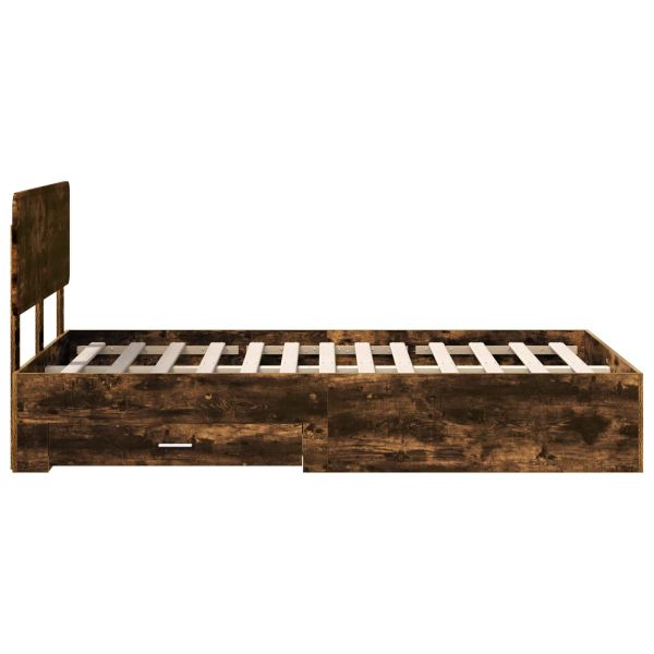 Рамка за легло с таблото Димян дъб 120 x 200 cm Инженерно дърво