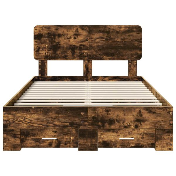 Рамка за легло с таблото Димян дъб 120 x 190 cm Инженерно дърво