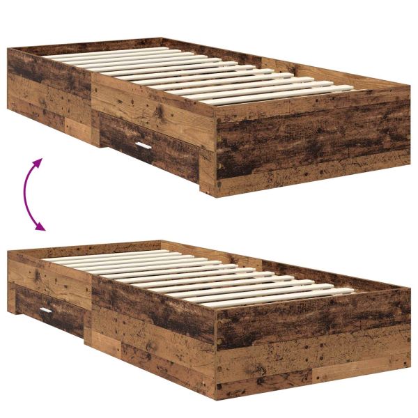 Рамка за легло Старо дърво 100 x 200 cm Инженерно дърво