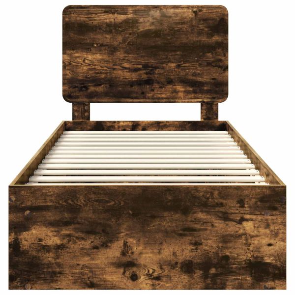 Рамка за легло Димян дъб 100 x 200 cm Солидно борово дърво