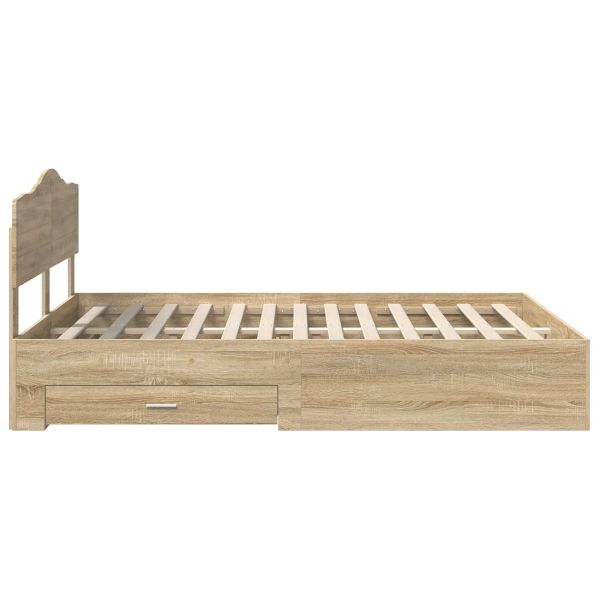 Рамка за легло Сонома дъб 140 x 200 cm Инженерно дърво